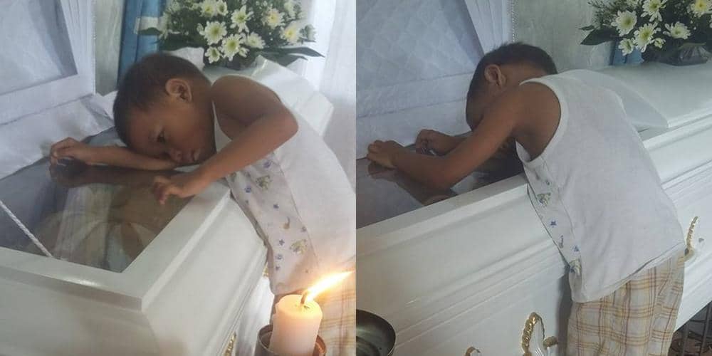 Kamu Akan Terenyuh Setelah Tahu Apa yang Dilakukan Balita Ini di Samping Peti Mati Ibunya