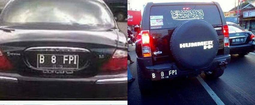 Plat Nomor B 8 FPI yang Jadi Viral di Medsos, Ternyata Ini Sejarahnya!
