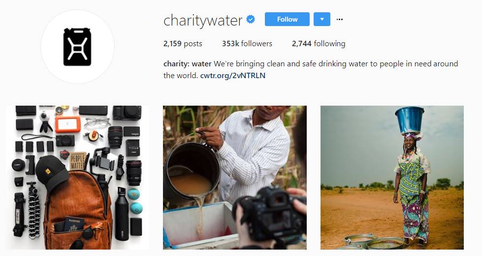 instagram.com/charitywater