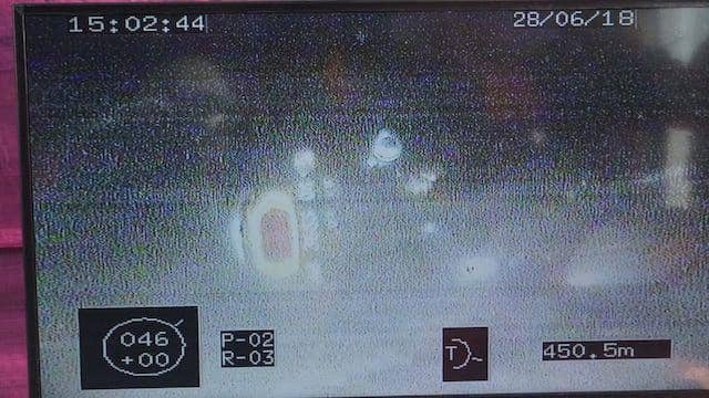 SEPEDA MOTOR. Foto sepeda motor tenggelam yang berhasil direkam Basarnas dengan alat ROV di lokasi tenggelamnya KM Sinar Bangun. Foto dari Basarnas