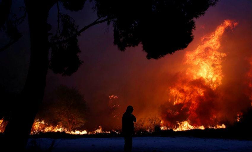 Ilustrasi kebakaran. ANTARA FOTO/REUTERS/Costas Baltas)