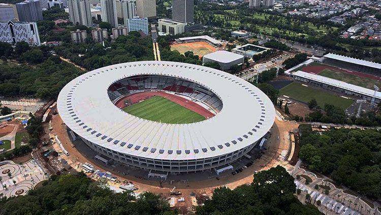 Potret stadion GBK dari udara.