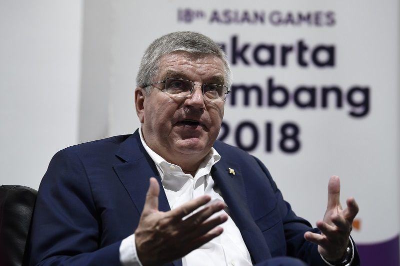 Presiden Komite Olimpiade Internasional IOC Thomas Bach