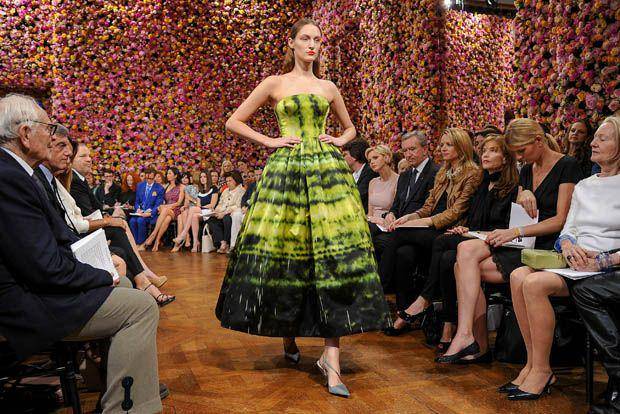 Watching haute couture fashion show