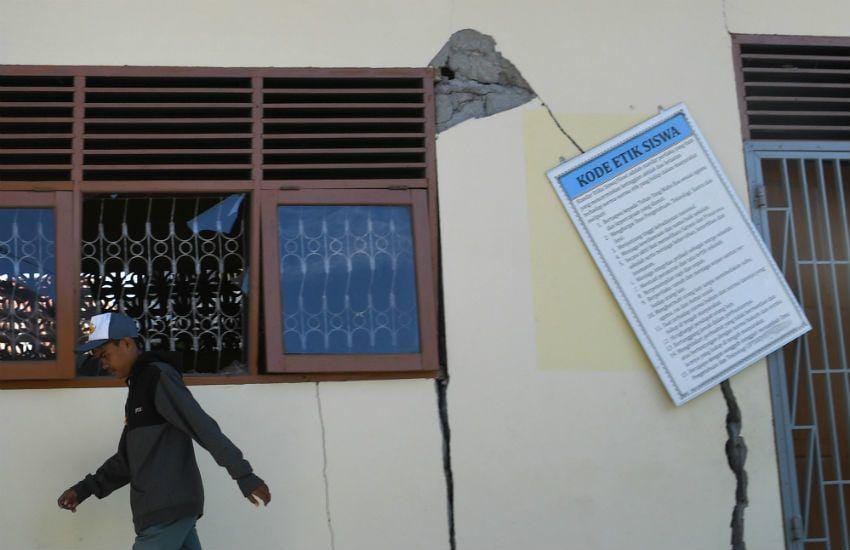 Bangunan sekolah rusak karena gempa Donggala Palu