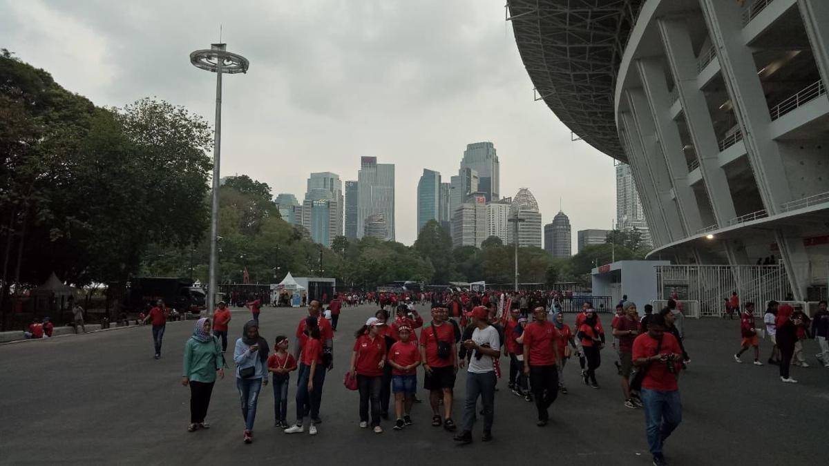 Suporter Indonesia vs Qatar