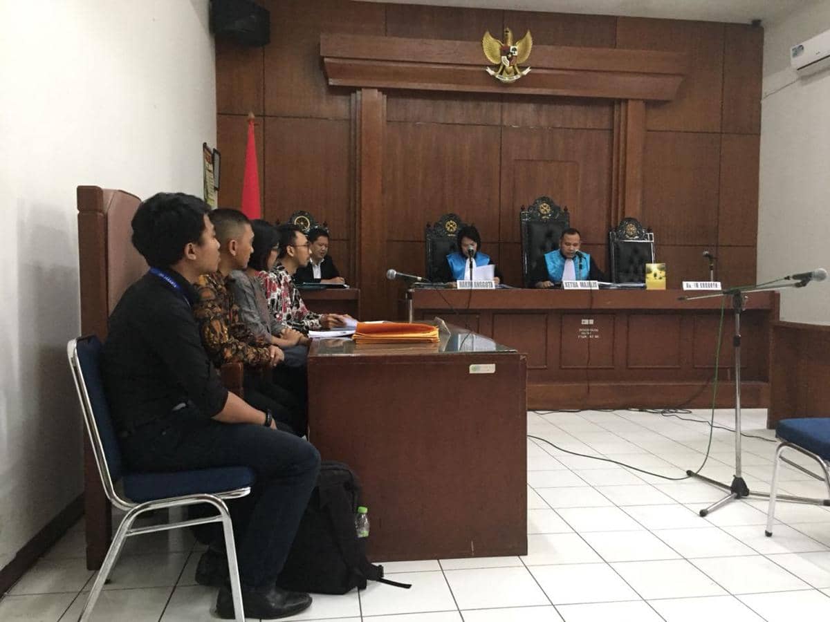 (Sidang pembacaan gugatan Wadah Pegawai di PTUN Jakarta Timur) Wadah Pegawai