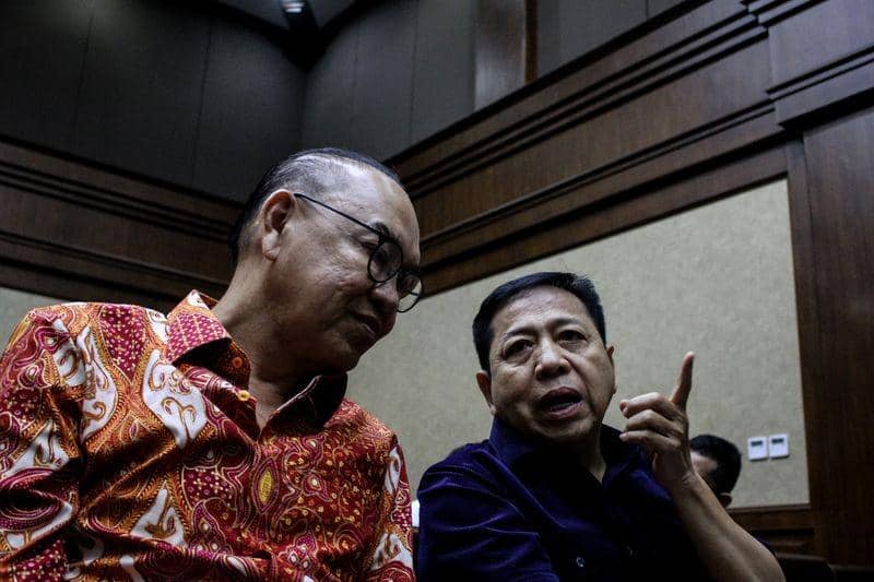 (Terpidana kasus mega korupsi KTP Elektronik Setya Novanto) ANTARA FOTO/Putra Haryo Kurniawan
