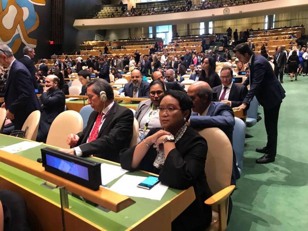 (Menteri Luar Negeri Retno Marsudi di markas PBB New York) Kementerian Luar Negeri