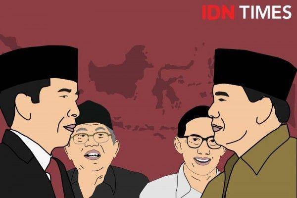(Ilustrasi dua pasang calon presiden) IDN Times/Sukma Shakti