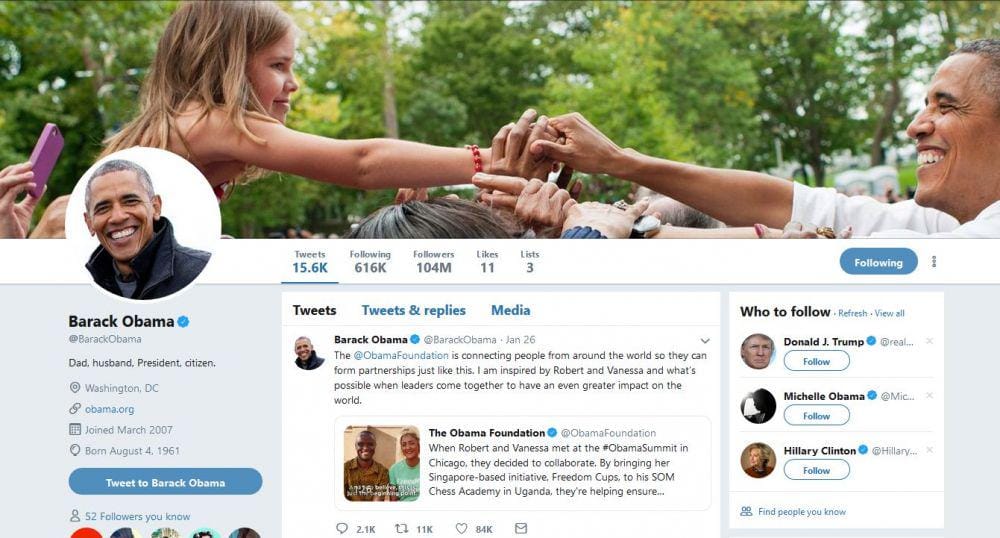 Twitter.com/BarackObama
