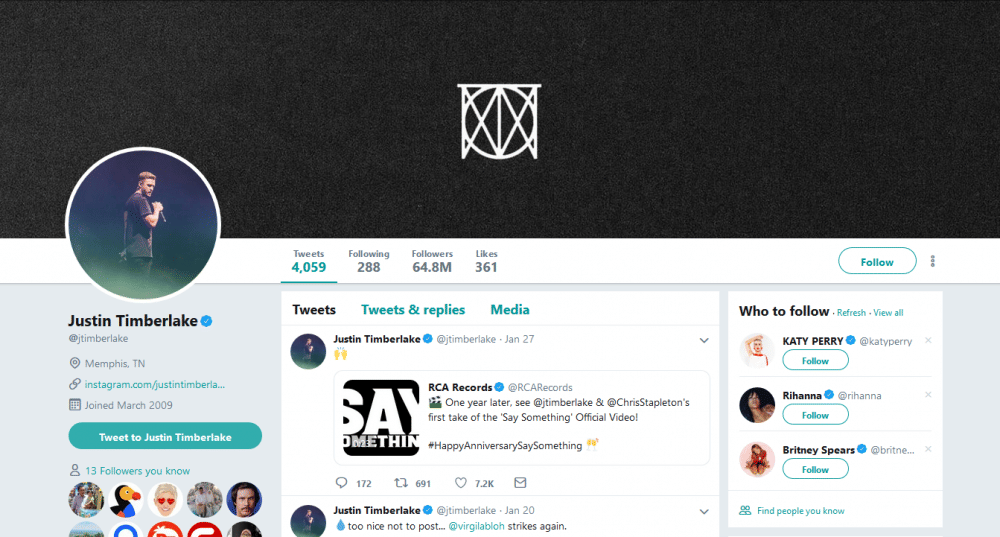 Twitter.com/jtimberlake