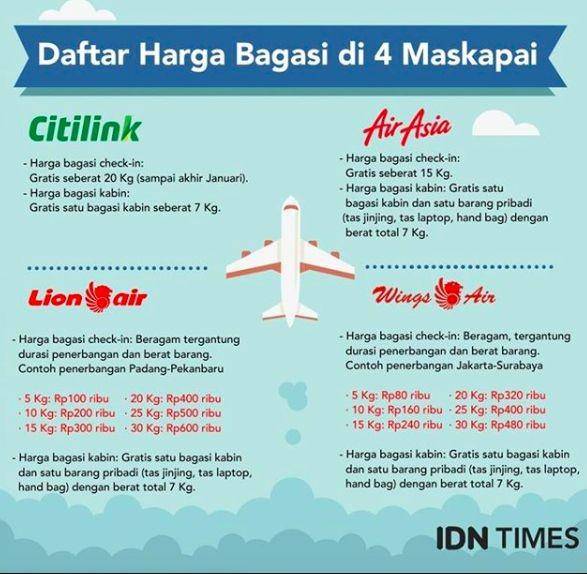 (Ilustrasi tarif bagasi pesawat LCC) IDN Times/Sukma Shakti