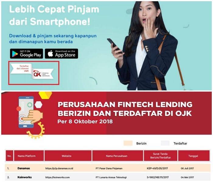 ojk.co.id, uangteman.com