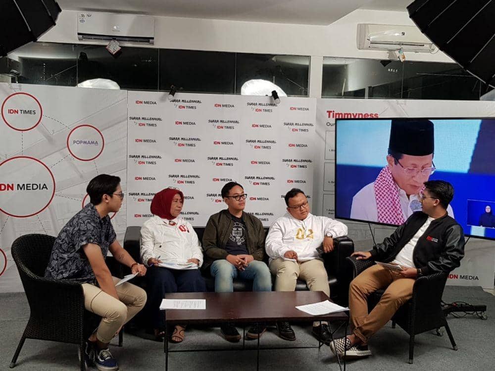 (Sesi dialog MillennialsMemilih edisi debat capres kedua di kantor IDN Times) IDN Times/Santi Dewi