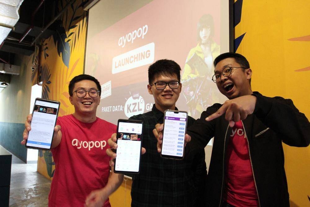 Andreas Hartanto, Head of Business Development Ayopop Pribadi Prananta, VP Communication Ayopop Jonathan Kurnia, Category Manager dan VP Branding