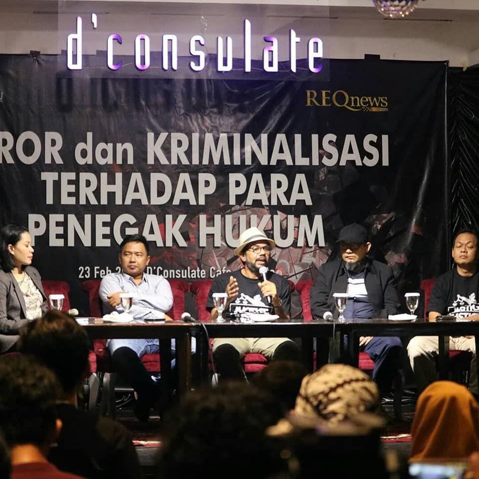 (Diskusi teror terhadap penegak hukum, termasuk ke Novel Baswedan) Reqnews/Lokataru