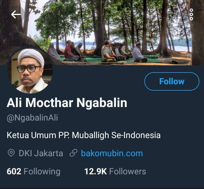 (Akun Twitter yang diduga milik Ali Muchtar Ngabalin) www.twitter.com