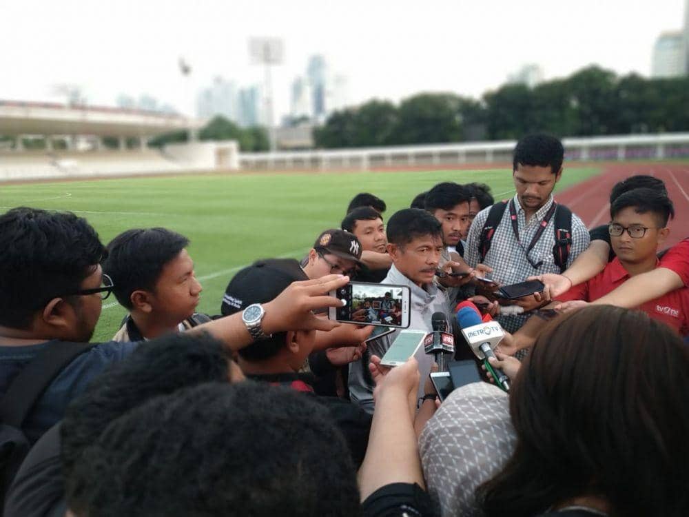 Indra Sjafri usai pimpin latihan Timnas U-22 IDN Times/Ilyas Listianto Mujib