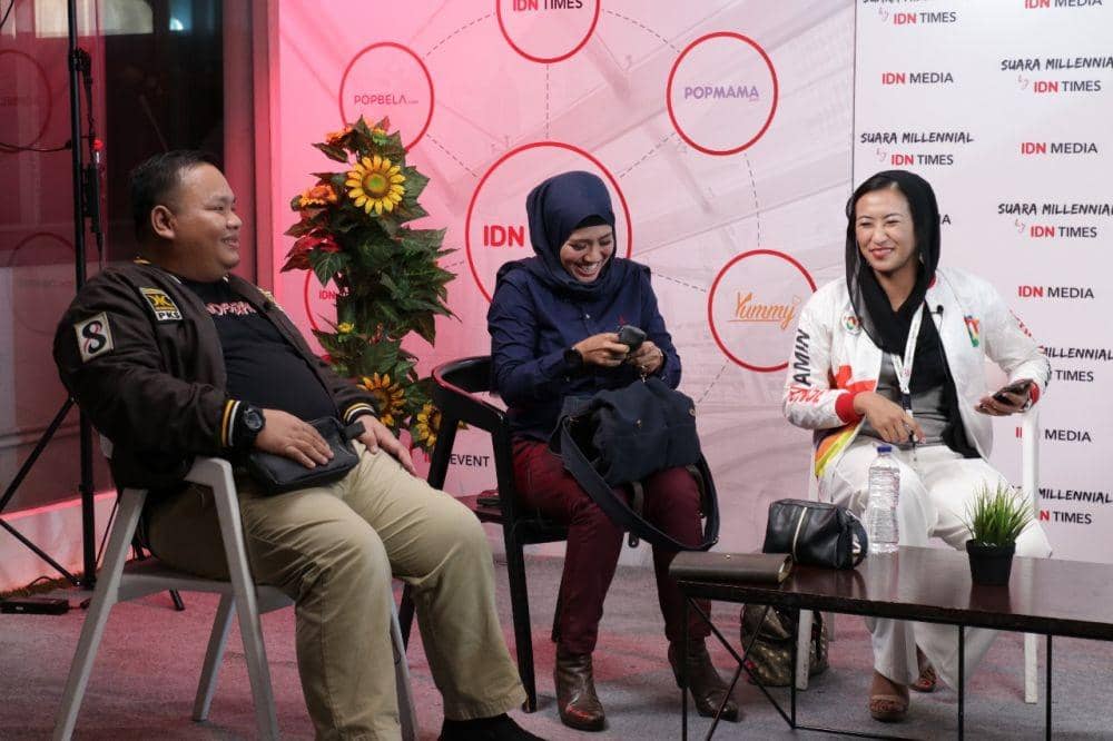 (Sesi diskusi MillennialsMemilih edisi Debat Capres ke-3 Pilpres 2019 di kantor IDN Media, Palmerah, Jakarta Barat, Minggu (17/3/2019) IDN Times/Panji Galih Aksoro