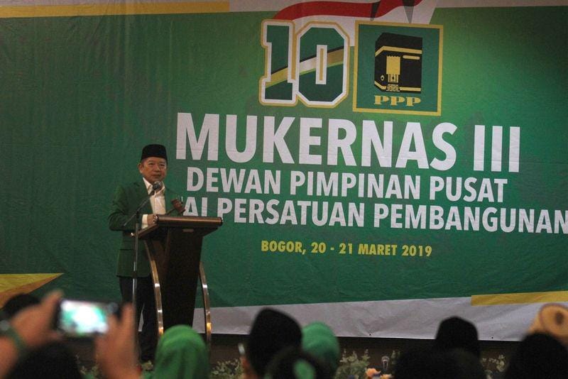 (Mukernas III PPP) ANTARA FOTO/Yulius Satria Wijaya