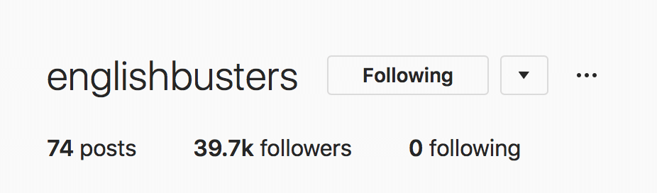 Akun Instagram @englishbusters