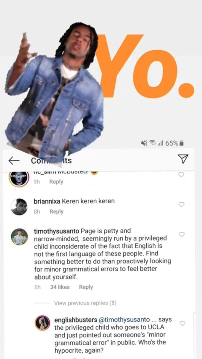 Akun Instagram @englishbusters