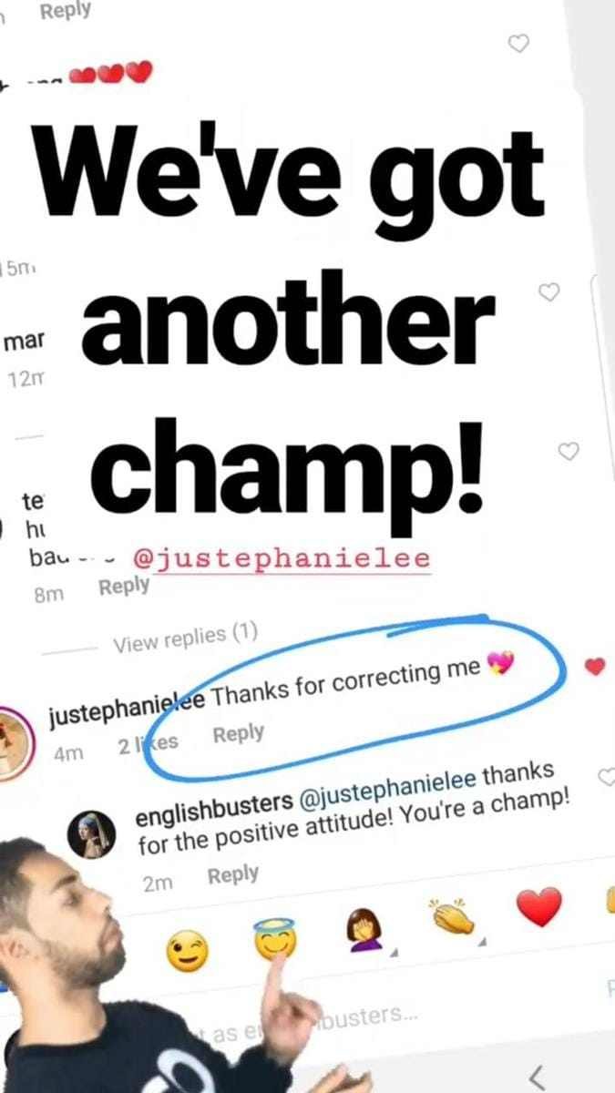 Akun Instagram @englishbusters