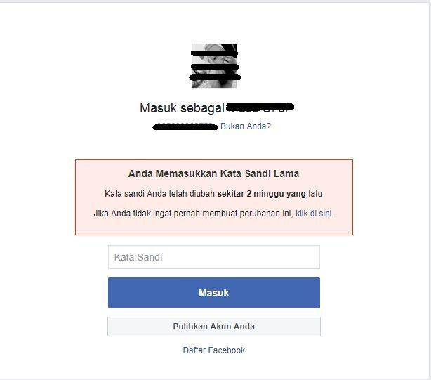 kata sandi telah diganti si peretas