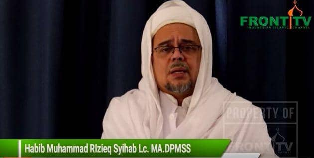 (Pimpinan Front Pembela Islam Rizieq Shihab) Screen shot Youtube