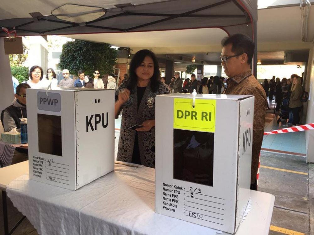 (Suasana pemilu di Sydney, Australia) www.twitter.com/@KJRISydney