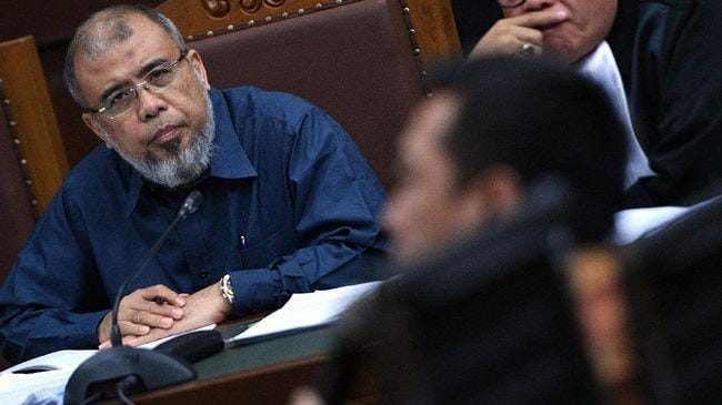 (Mantan hakim konstitusi Patrialis Akbar) ANTARA FOTO/Sigid Kurniawan