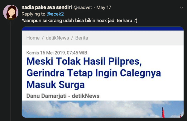 Twitter cara edit berita hoax