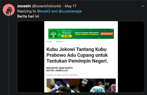 Twitter cara edit berita hoax