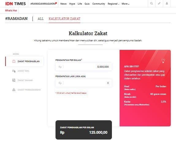 Kalkulator zakat IDN Times