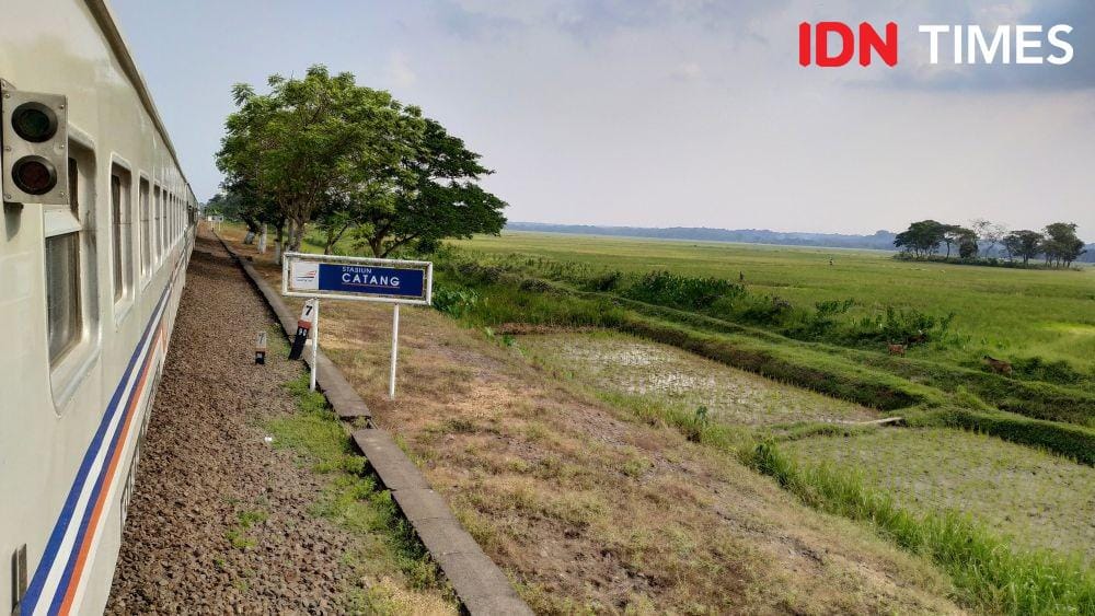 Sawah dan rel kereta