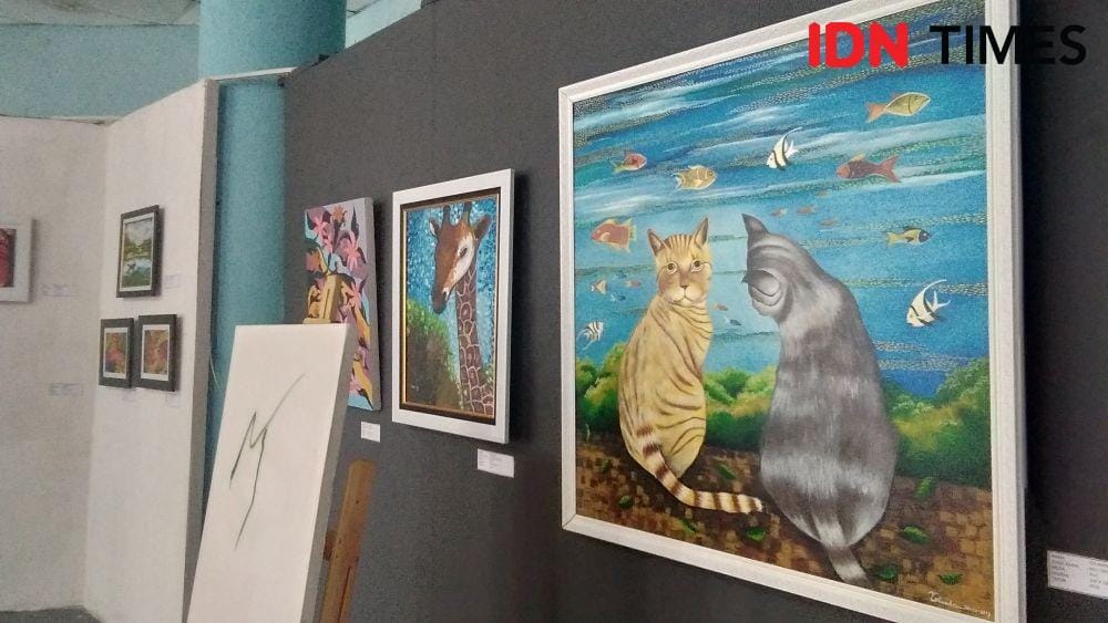 Pameran lukisan di Graha Teknologi Sriwijaya Palembang