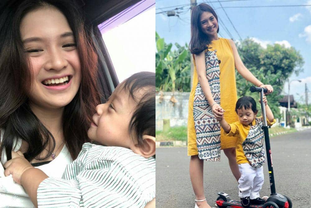 10 Potret Manis Vinessa Inez dan Putra Semata Wayang, Bak Kakak Adik!