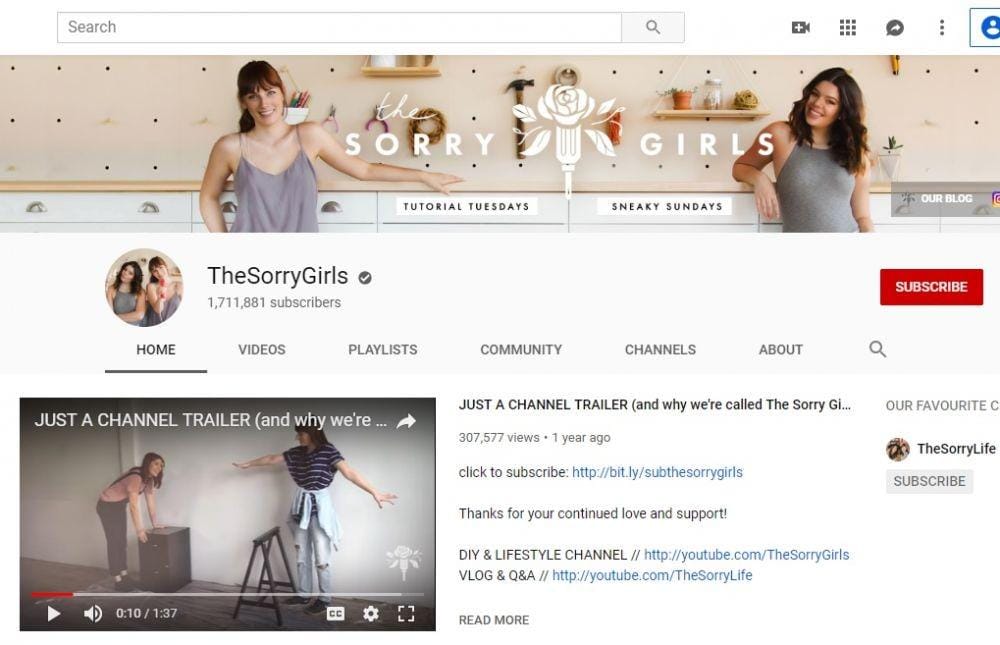 youtube/thesorrygirls