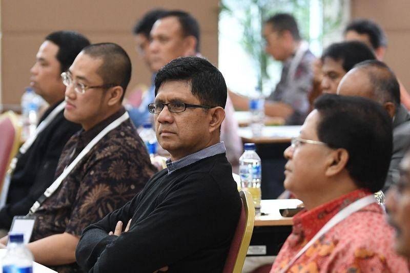 (Wakil Ketua KPK, Laode M Syarif tengah bersiap mengikuti ujian psikotest di Pusdiklat)