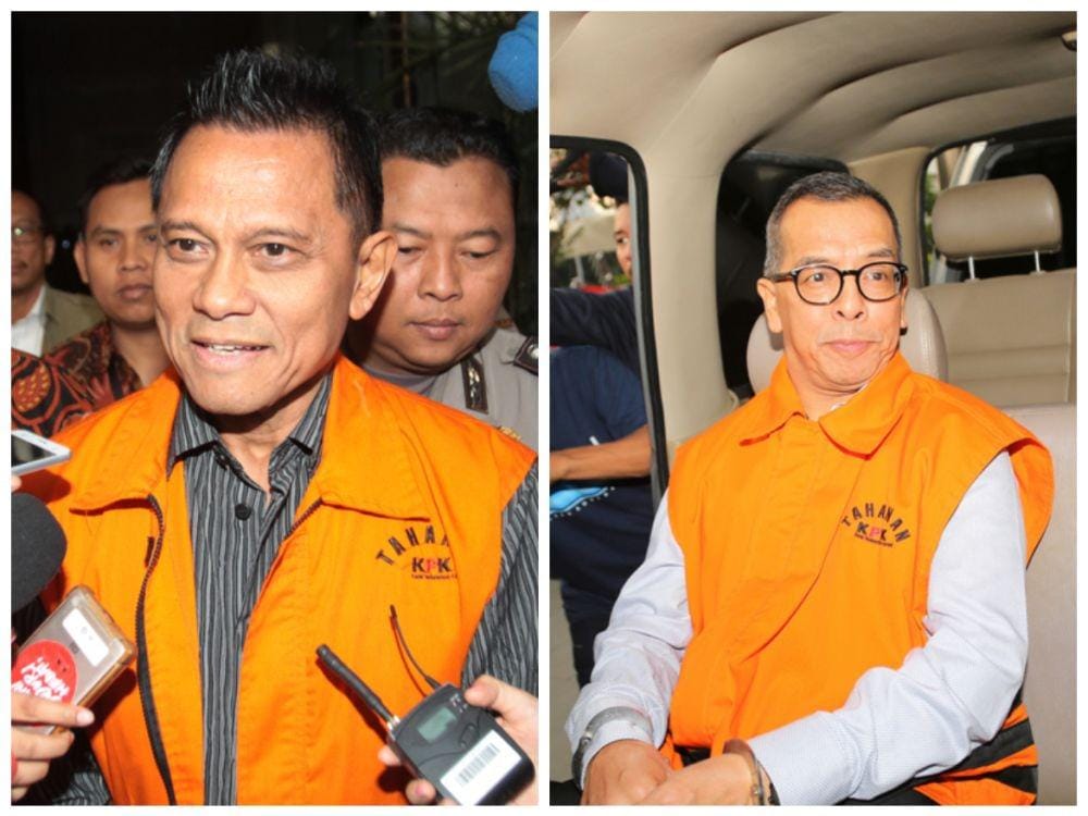 (Soetikno Soedarjo dan Emirsyah Satar) ANTARA FOTO/Reno Esnir