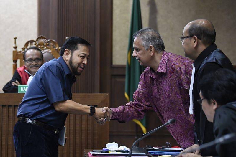 (Terpidana korupsi KTP Elektronik, Setya Novanto saat hadir di sidang Sofyan Basir) ANTARA FOTO/Puspa Perwitasari