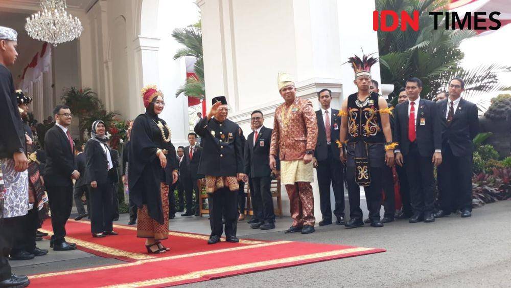 (Wapres terpilih Ma'ruf Amin tiba di Istana) IDN Times/Teatrika Putri