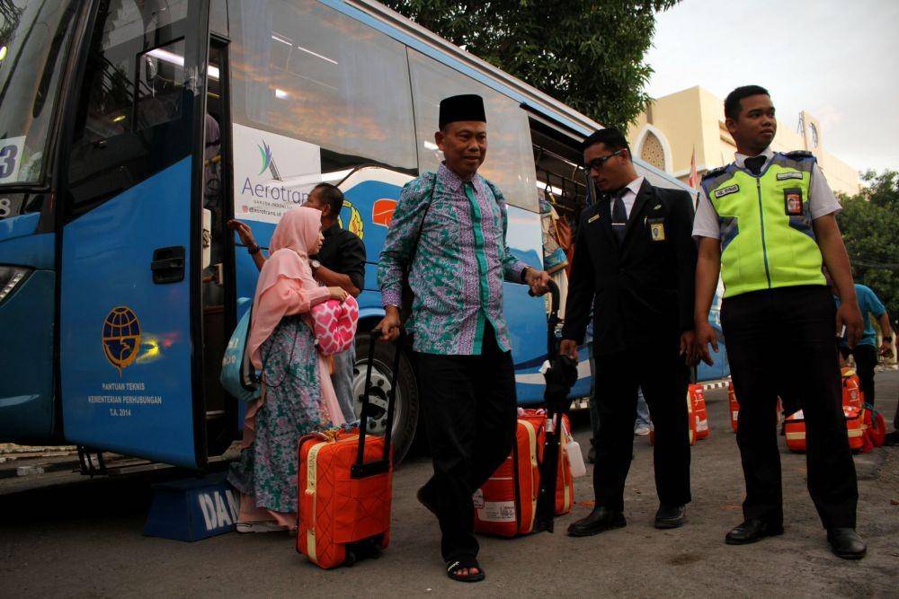 Ilustrasi jemaah haji. ANTARA FOTO/Arnas Padda