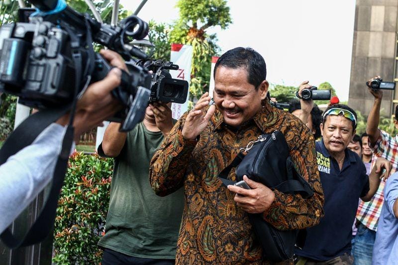 (Eks ajudan Gubernur Jatim, Karsali) ANTARA FOTO/Rivan Awal Lingga