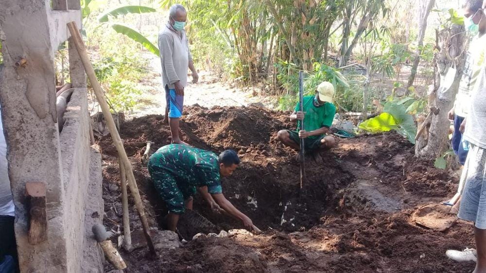 Ilustrasi penguburan bangkai sapi yang terjangkit antrak. IDN Times/Istimewa