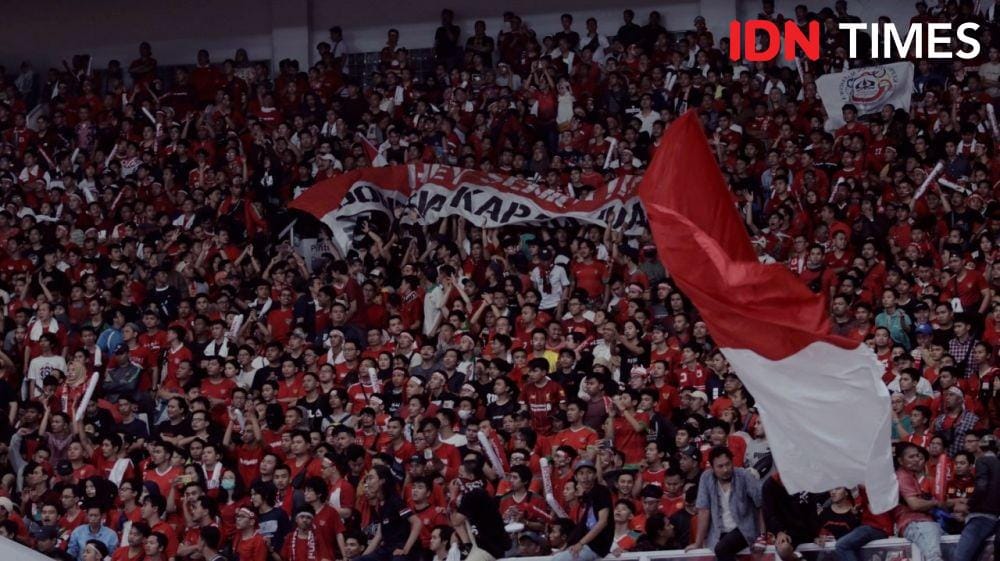 Riuhnya pendukung Timnas Indonesia saat menyaksikan tim kesayangan sedang bertanding. IDN Times/Ilyas Listianto Mujib