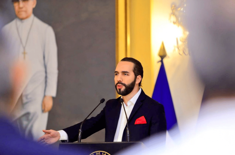 Presiden El Salvador, Nayib Bukele, ketika menerima delegasi Uni Eropa di Istana Kepresidenan pada 13 September 2019. twitter.com/PresidenciaSV