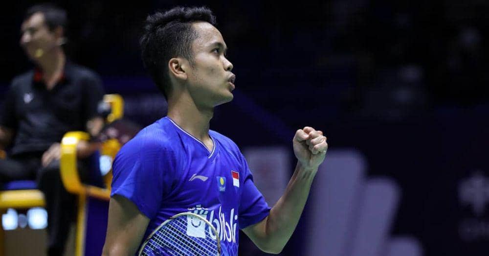 Aksi Anthony Ginting di ajang Victor China Open 2019, 21 September 2019. instagram.com/badminton.ina