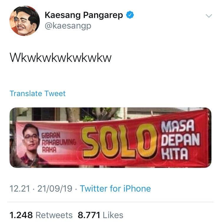 twitter Kaesang Pangarep